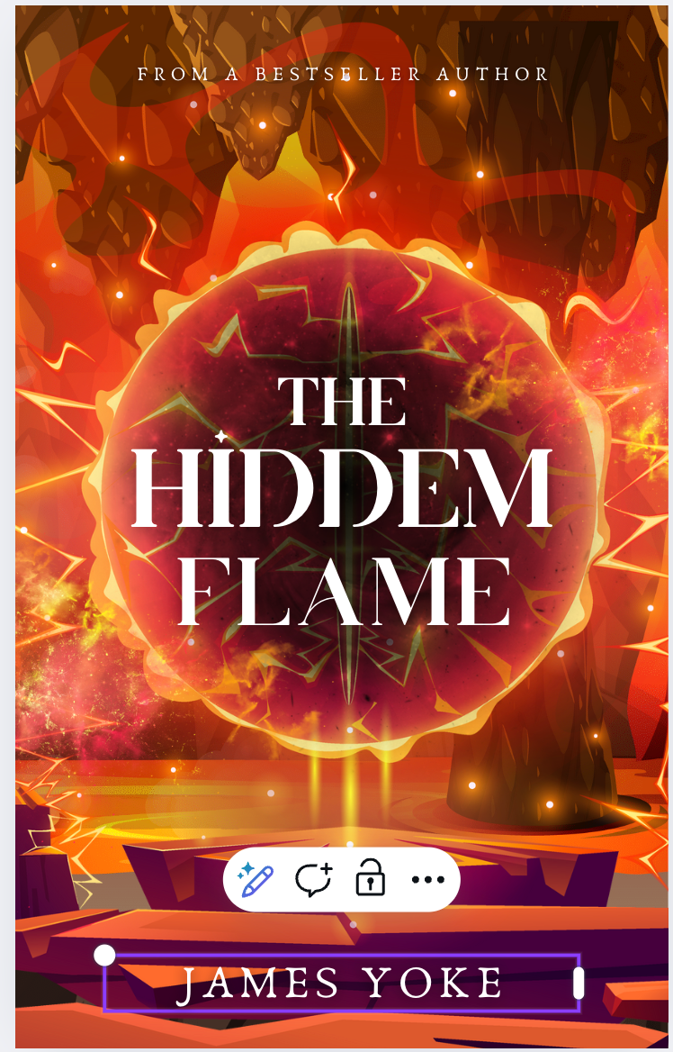 Fantasy Flame Book Cover Template
