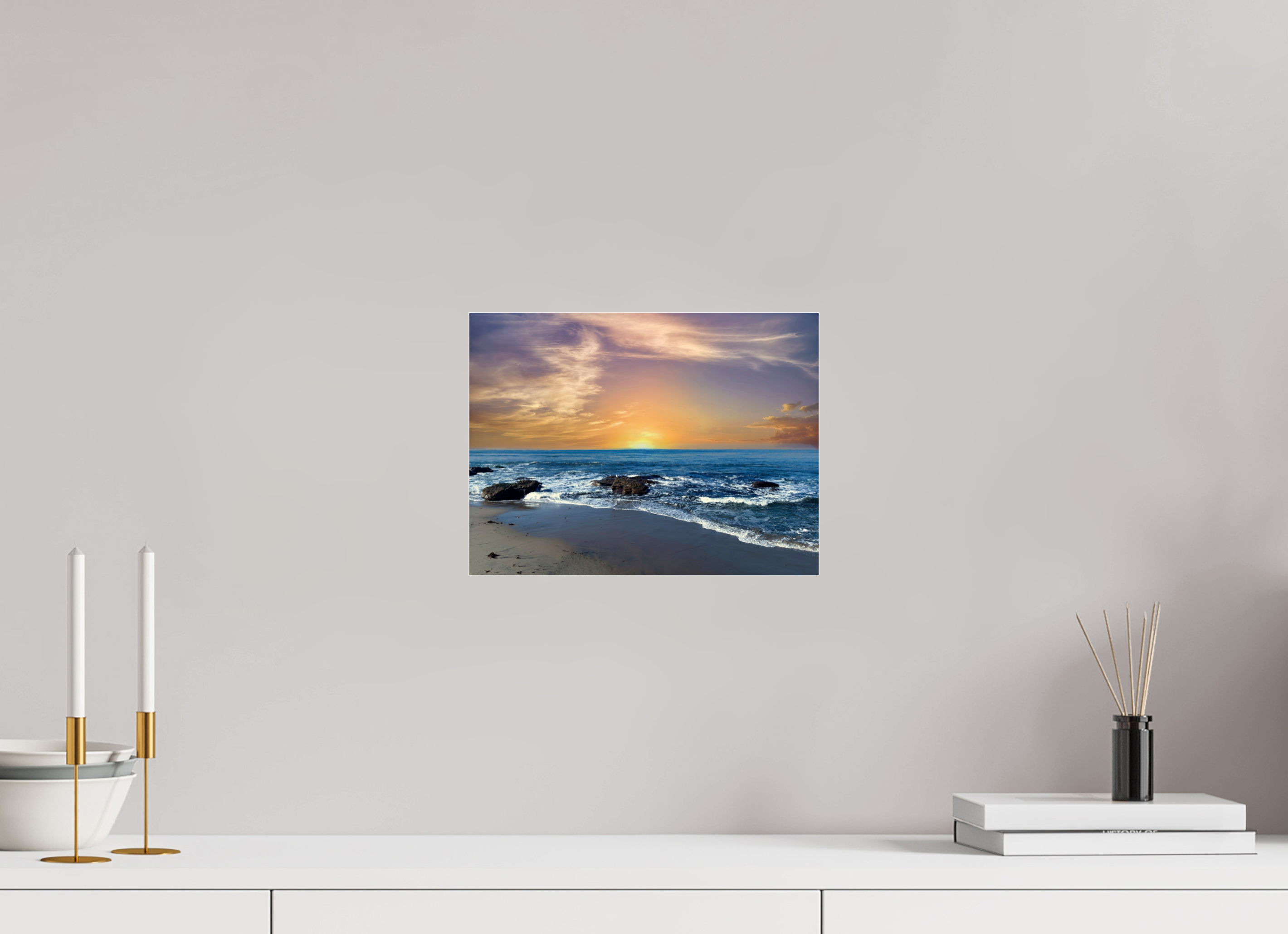 12 x 9″, Photo Print Under Acrylic Glass San Diego Sunset on Acrylic Glass  Coastal Wall Art