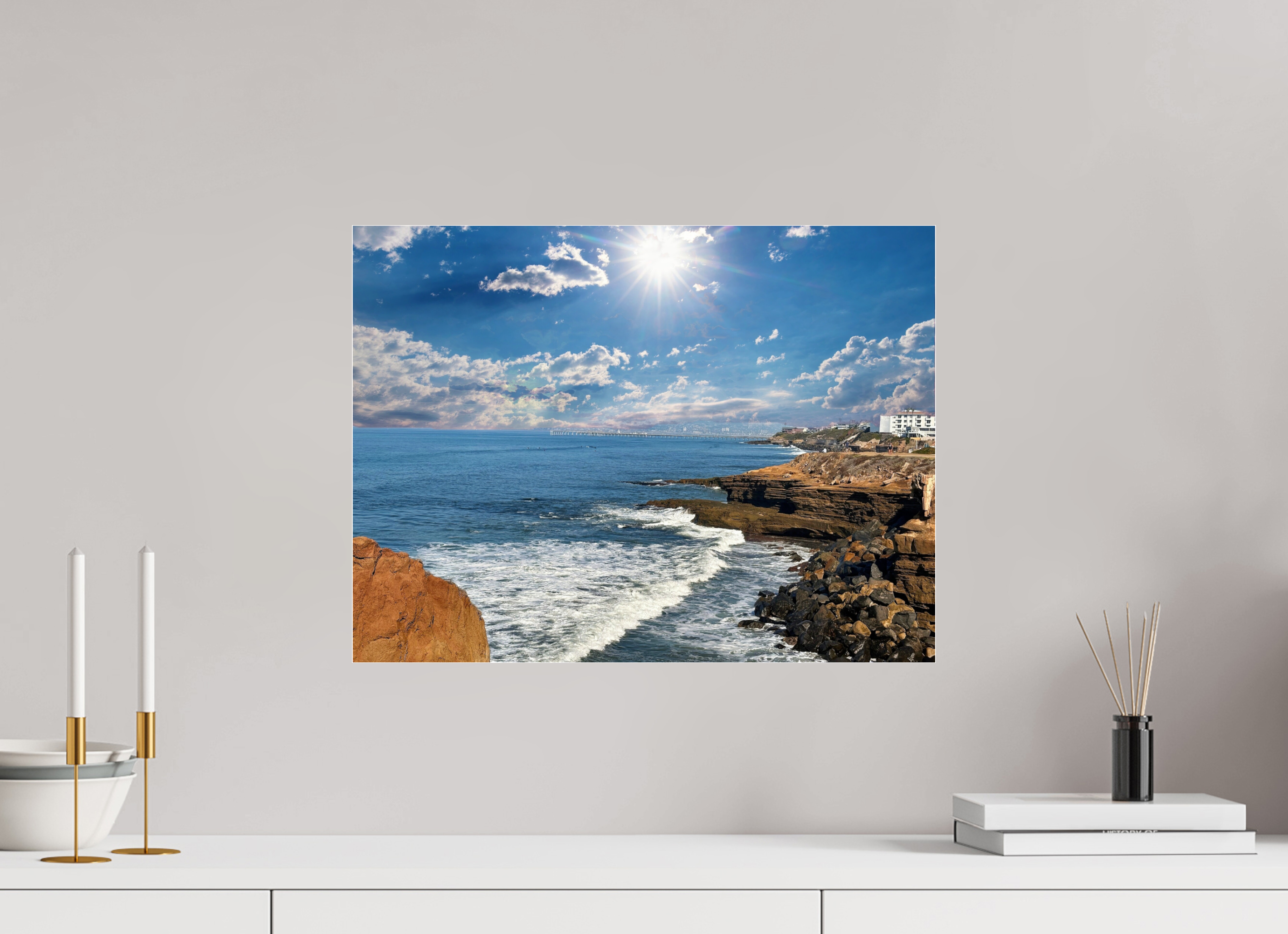 20 x 15″, Photo Print Under Acrylic Glass Sunset Cliffs Serenity On Acrylic Glass
