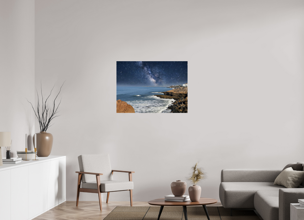 38.4 x 28″, Photo Print Under Acrylic Glass Sunset Cliffs Nightscape Looking Toward Ocean Beach San Diego Acrylic Glass Print